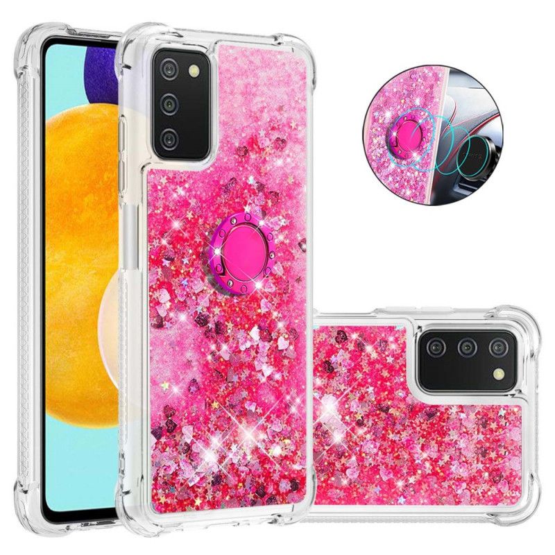 Cover Samsung Galaxy A03s Pailletter Med Ringstøtte