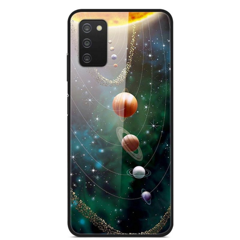 Cover Samsung Galaxy A03s Solar System Planet Hærdet Glas