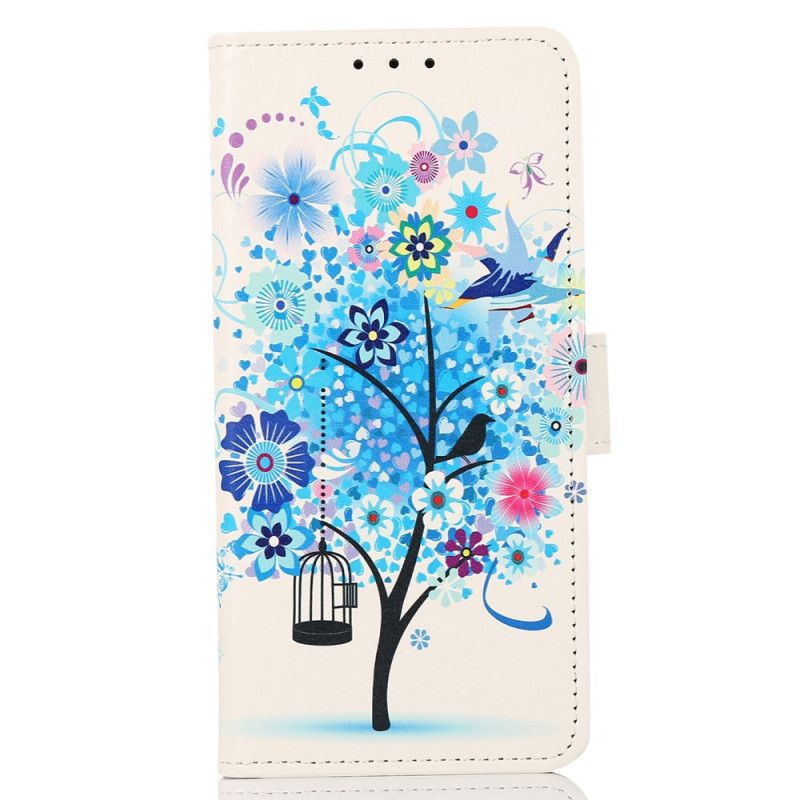 Flip Cover Samsung Galaxy A03s Blomstrende Træ