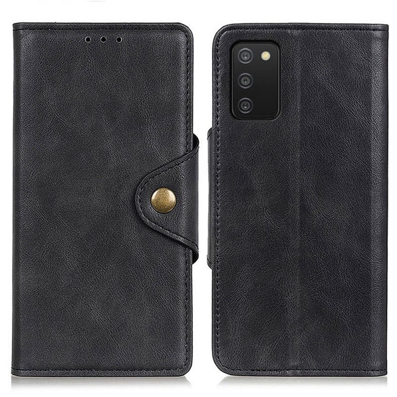 Flip Cover Samsung Galaxy A03s Faux Læder Knap