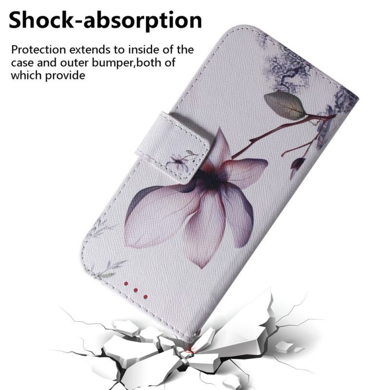 Flip Cover Samsung Galaxy A03s Gammel Rosenblomst