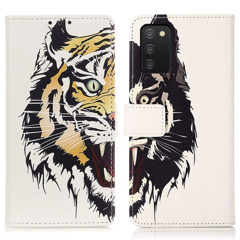 Flip Cover Samsung Galaxy A03s Hærd Tiger