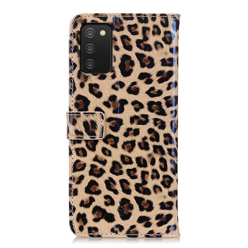 Flip Cover Samsung Galaxy A03s Leopard