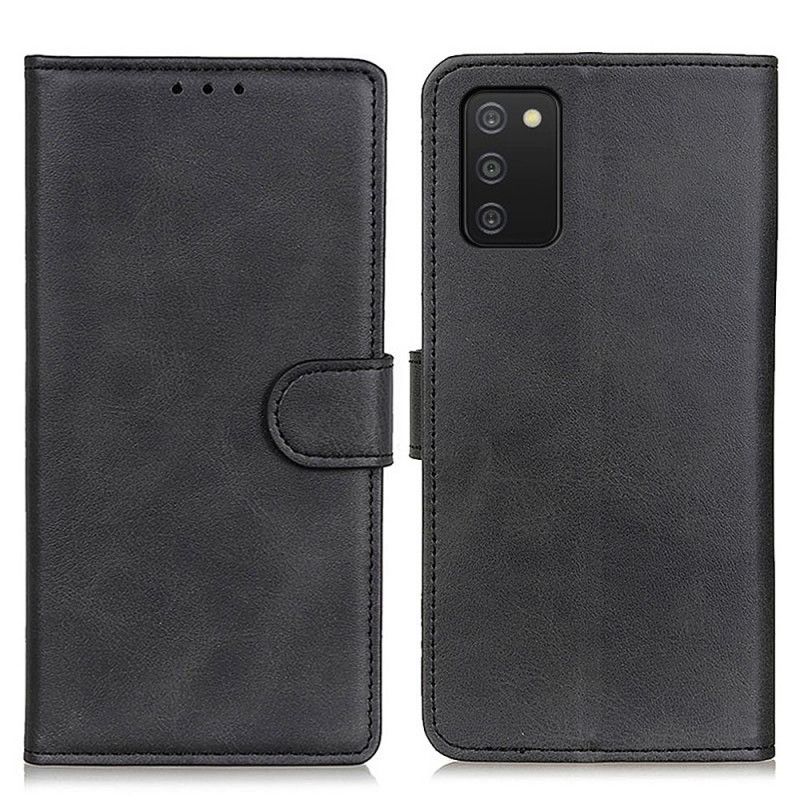 Flip Cover Samsung Galaxy A03s Mat Lædereffekt