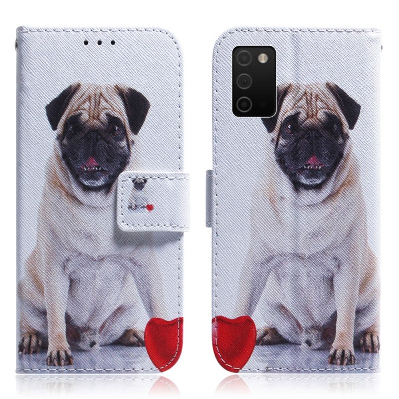 Flip Cover Samsung Galaxy A03s Pug Dog