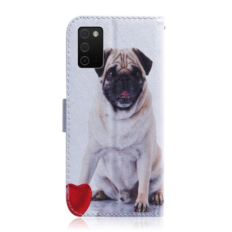 Flip Cover Samsung Galaxy A03s Pug Dog