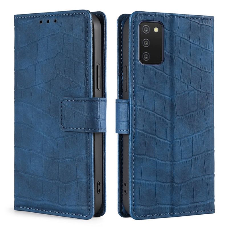 Læder Cover Samsung Galaxy A03s Krokodillehudeffekt