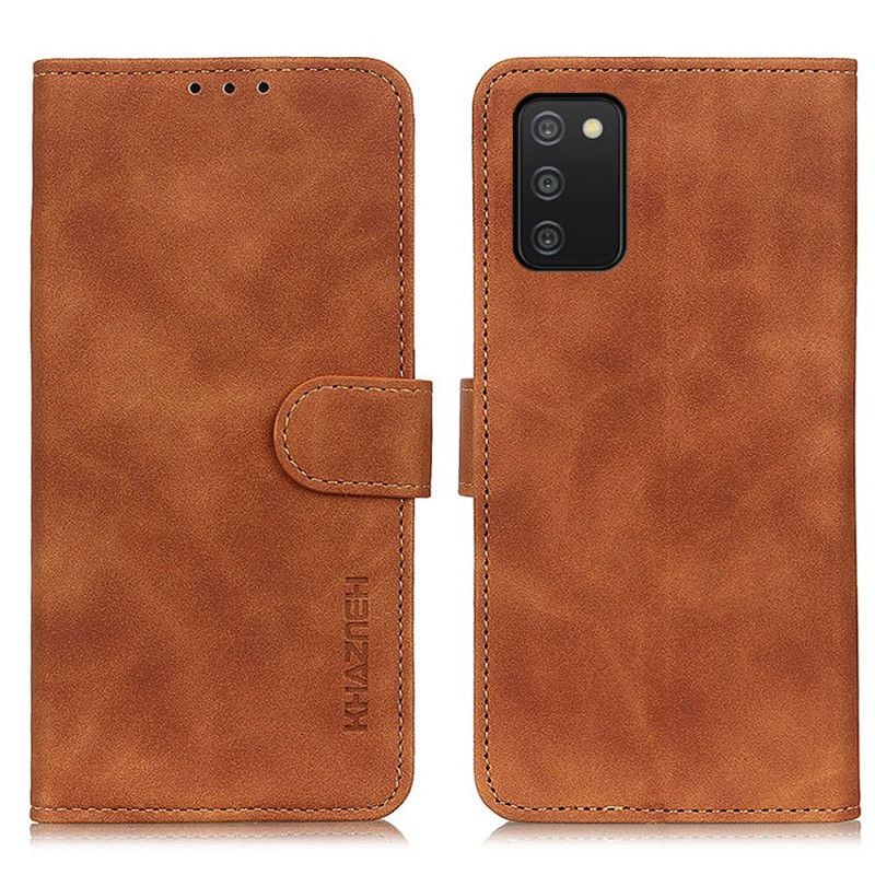 Læder Cover Samsung Galaxy A03s Vintage Khazneh Lædereffekt