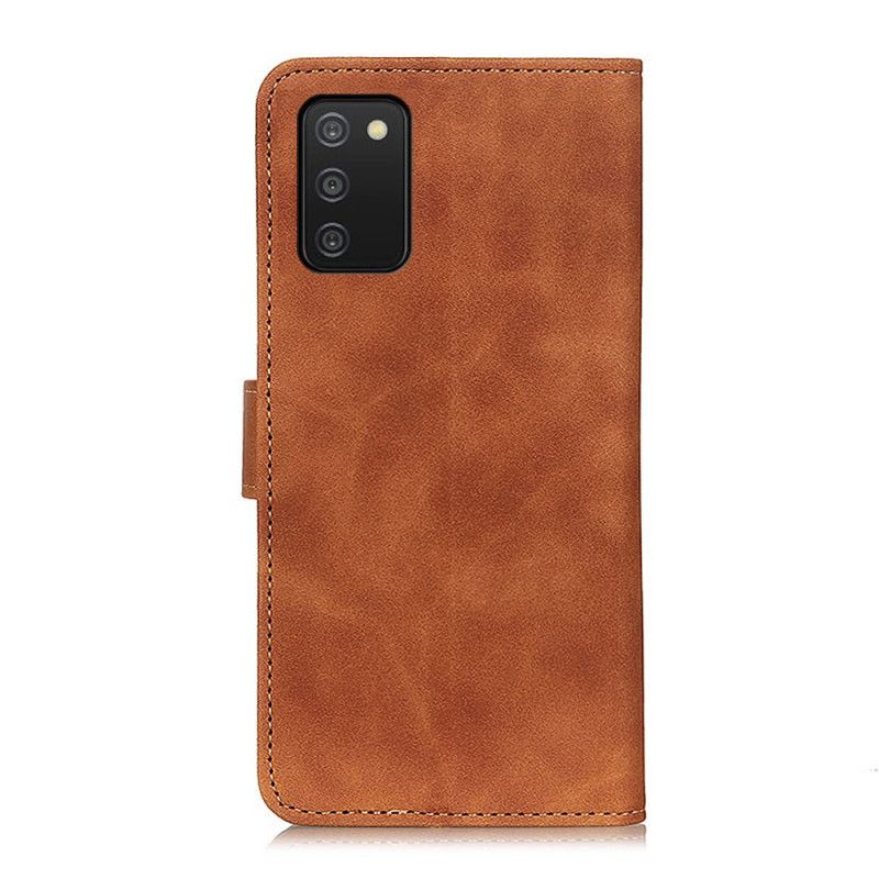 Læder Cover Samsung Galaxy A03s Vintage Khazneh Lædereffekt