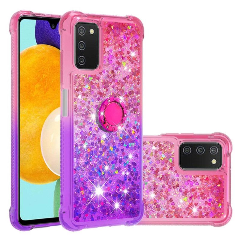 Mobilcover Samsung Galaxy A03s Glitter Ring-støtte