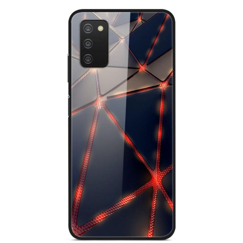 Mobilcover Samsung Galaxy A03s Rød Rayon Hærdet Glas