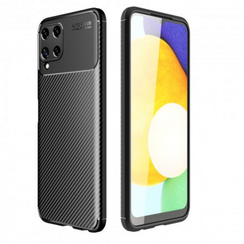 Cover Samsung Galaxy A22 4G Fleksibel Kulfibertekstur