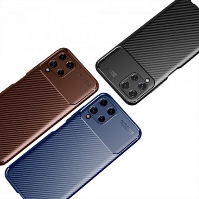 Cover Samsung Galaxy A22 4G Fleksibel Kulfibertekstur