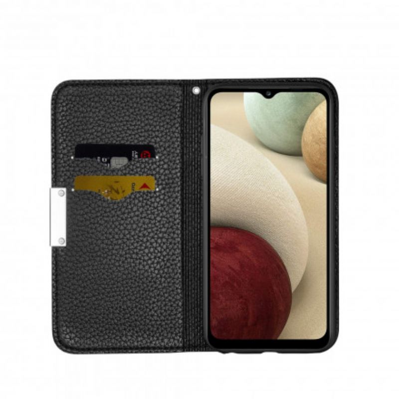 Cover Samsung Galaxy A22 4G Flip Cover Ultra Chic Litchi Imiteret Læder