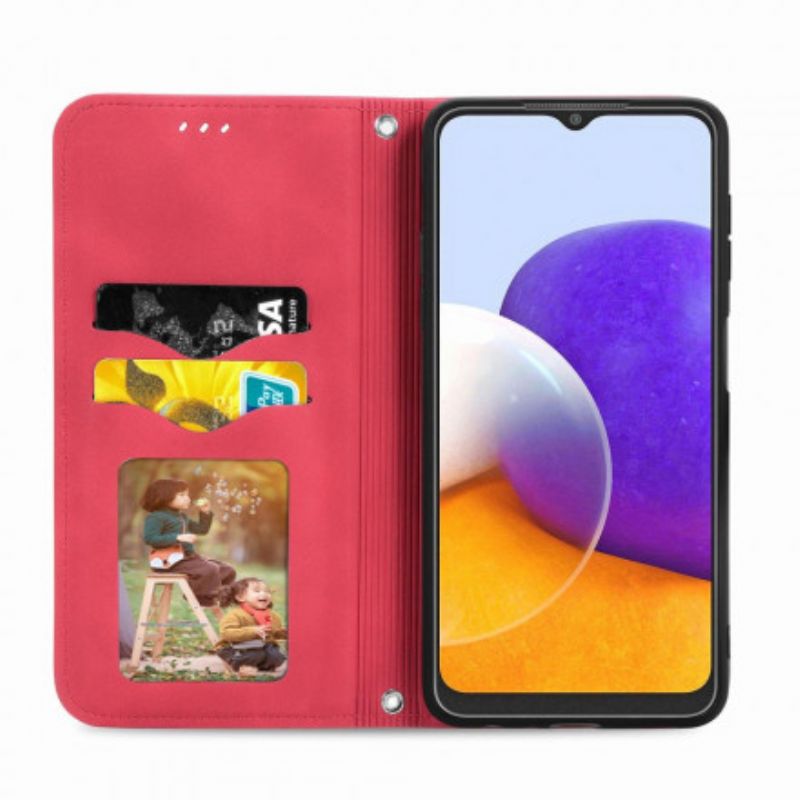 Cover Samsung Galaxy A22 4G Flip Cover Vintage Kunstlæder