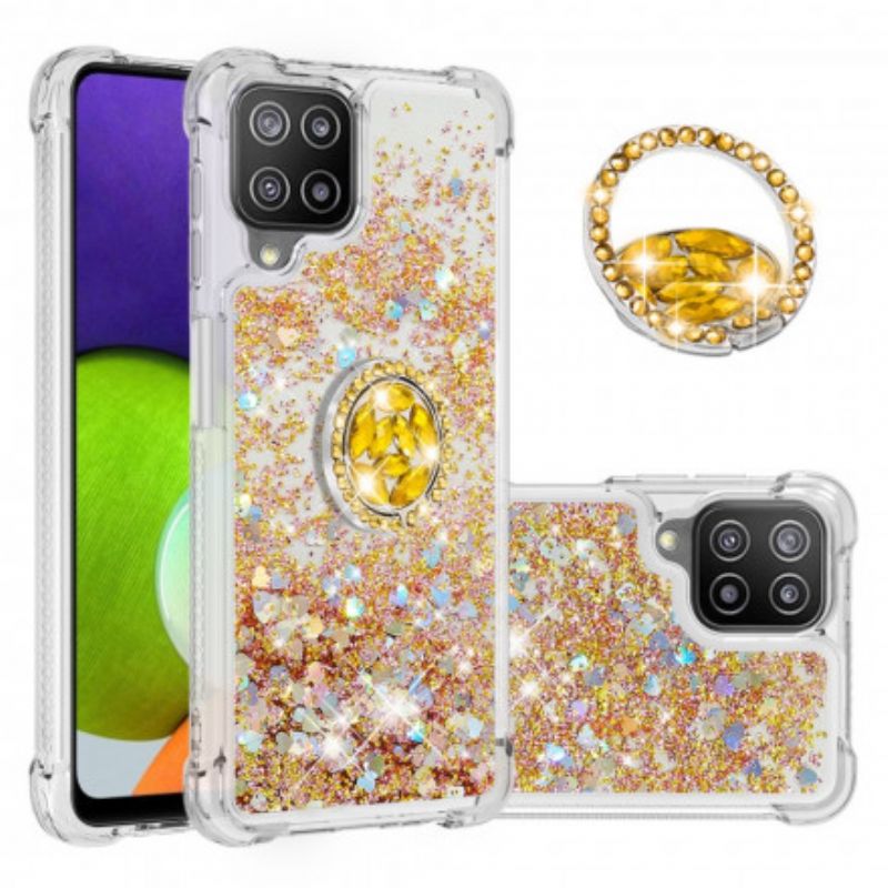 Cover Samsung Galaxy A22 4G Pailletter Med Ringstøtte