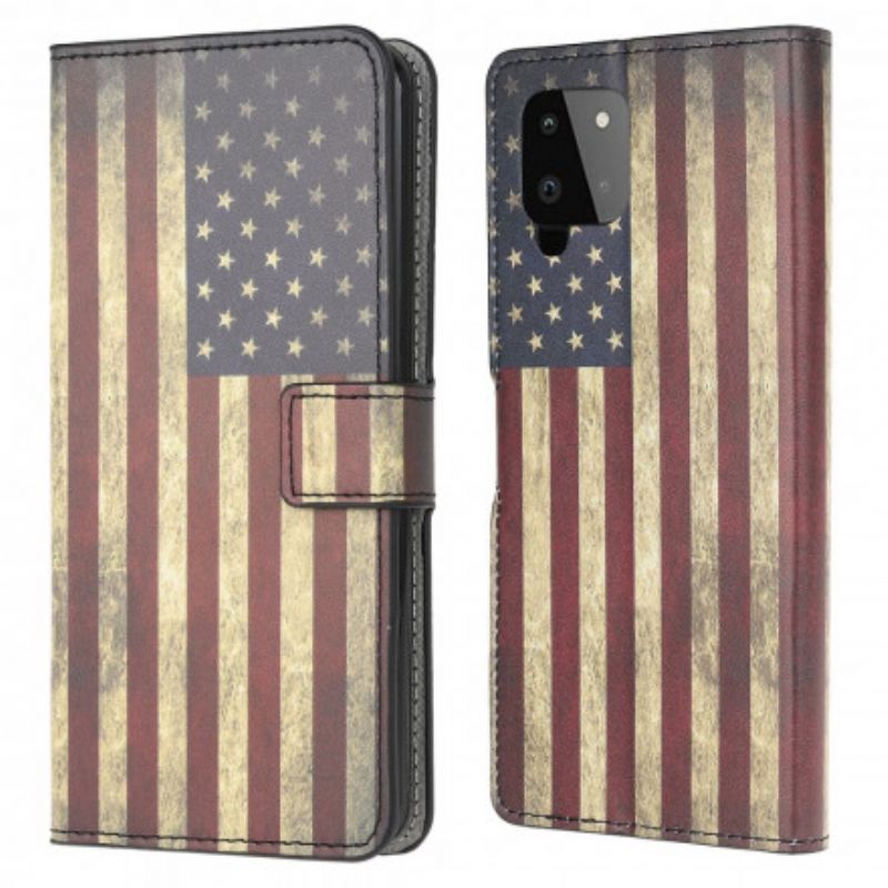 Flip Cover Samsung Galaxy A22 4G Amerikansk Flag