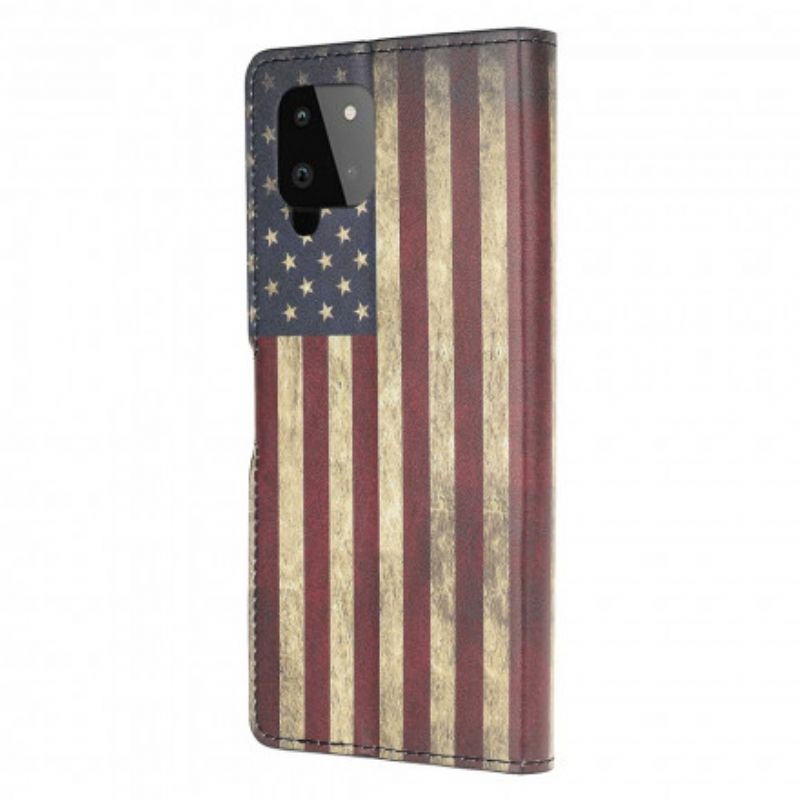 Flip Cover Samsung Galaxy A22 4G Amerikansk Flag