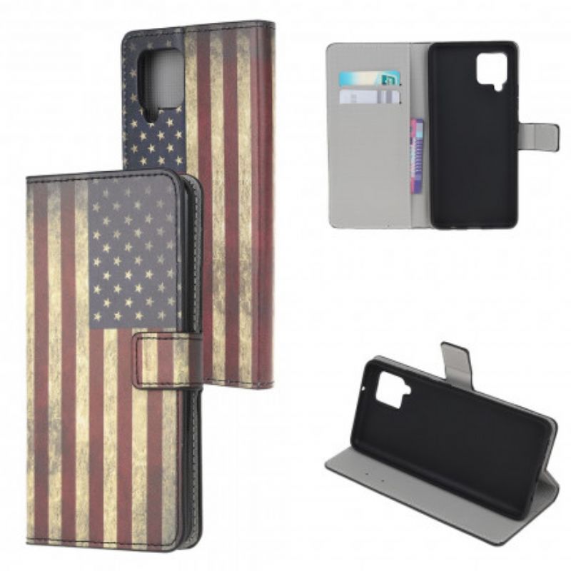 Flip Cover Samsung Galaxy A22 4G Amerikansk Flag