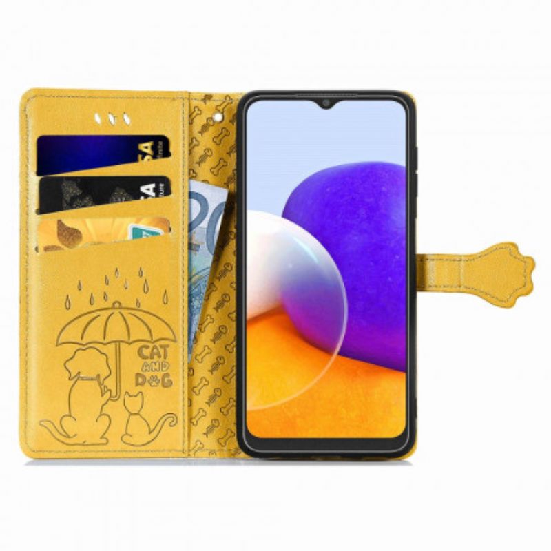 Flip Cover Samsung Galaxy A22 4G Animerede Dyr