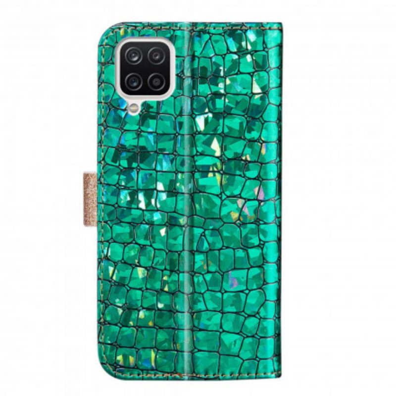 Flip Cover Samsung Galaxy A22 4G Croc Diamanter