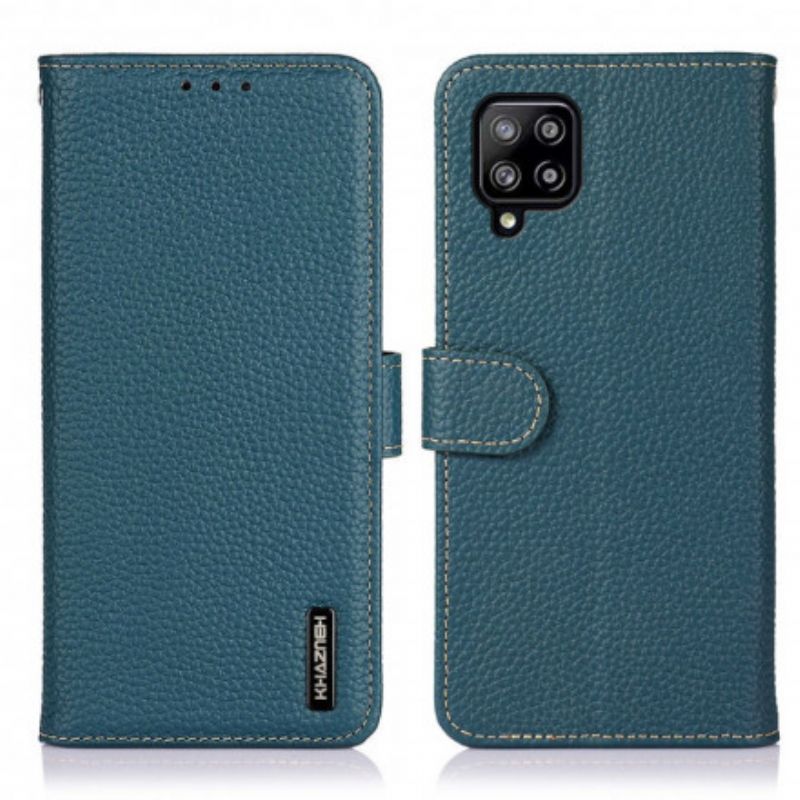 Flip Cover Samsung Galaxy A22 4G Khazneh Litchi-læder