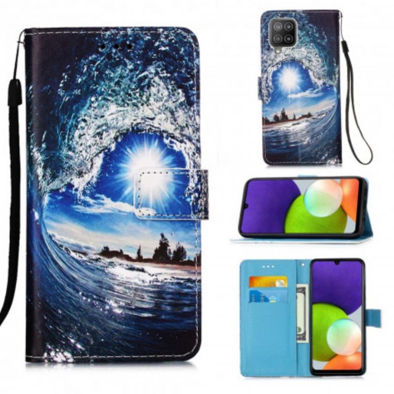 Flip Cover Samsung Galaxy A22 4G Kiff The Wave