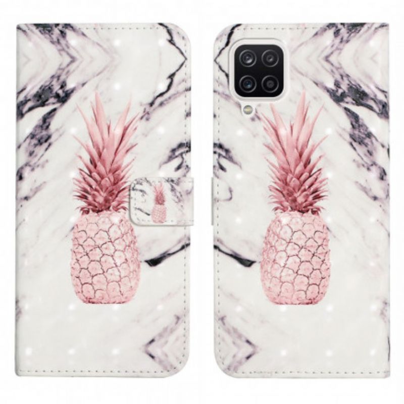 Flip Cover Samsung Galaxy A22 4G Lys Ananas