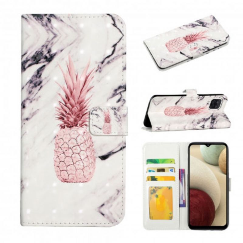 Flip Cover Samsung Galaxy A22 4G Lys Ananas