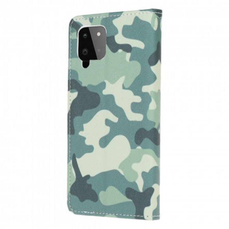 Flip Cover Samsung Galaxy A22 4G Militær Camouflage