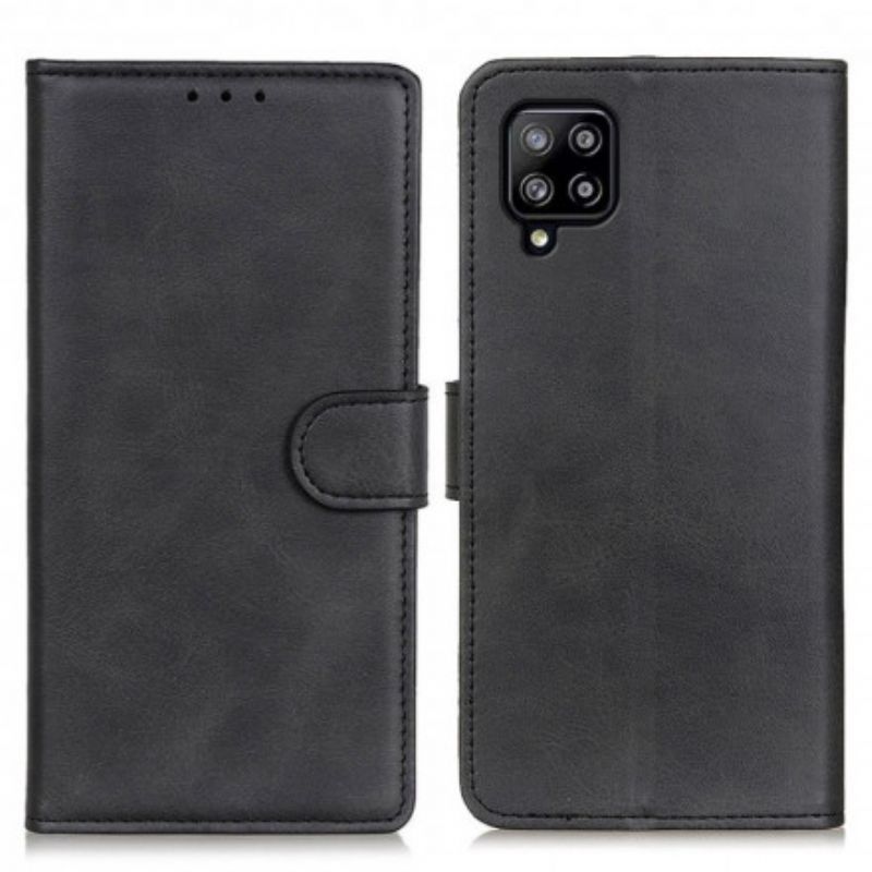 Flip Cover Samsung Galaxy A22 4G Retro Mat Lædereffekt