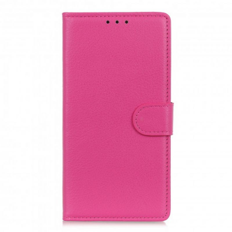 Flip Cover Samsung Galaxy A22 4G Traditionelt Litchi