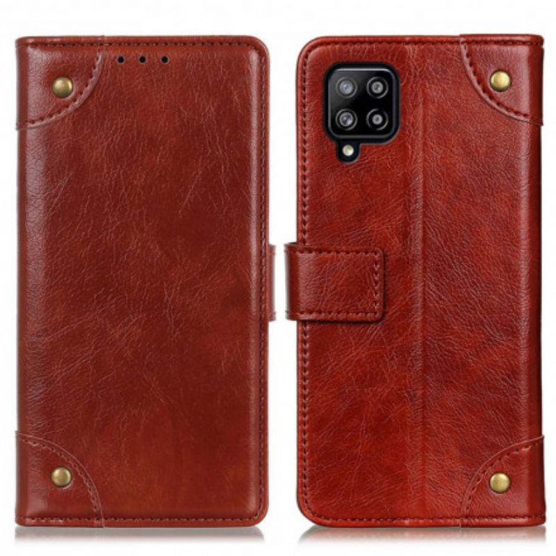 Flip Cover Samsung Galaxy A22 4G Vintage Nappa Lædereffekt