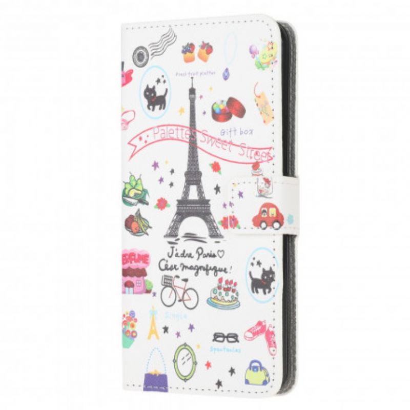 Læder Cover Samsung Galaxy A22 4G Jeg Elsker Paris