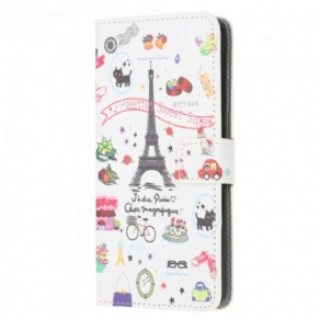 Læder Cover Samsung Galaxy A22 4G Jeg Elsker Paris