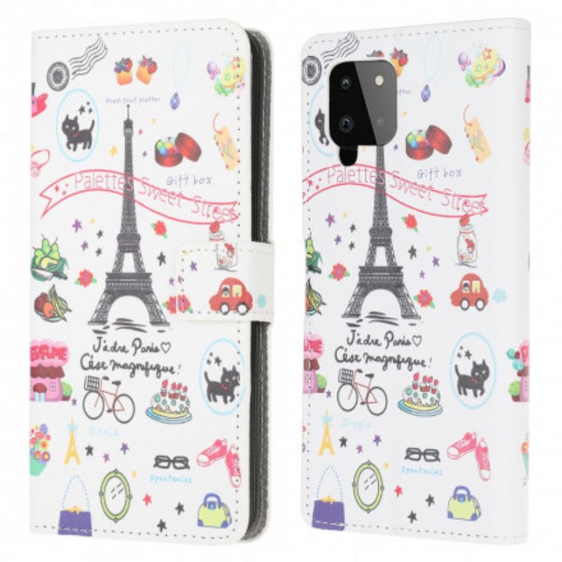 Læder Cover Samsung Galaxy A22 4G Jeg Elsker Paris