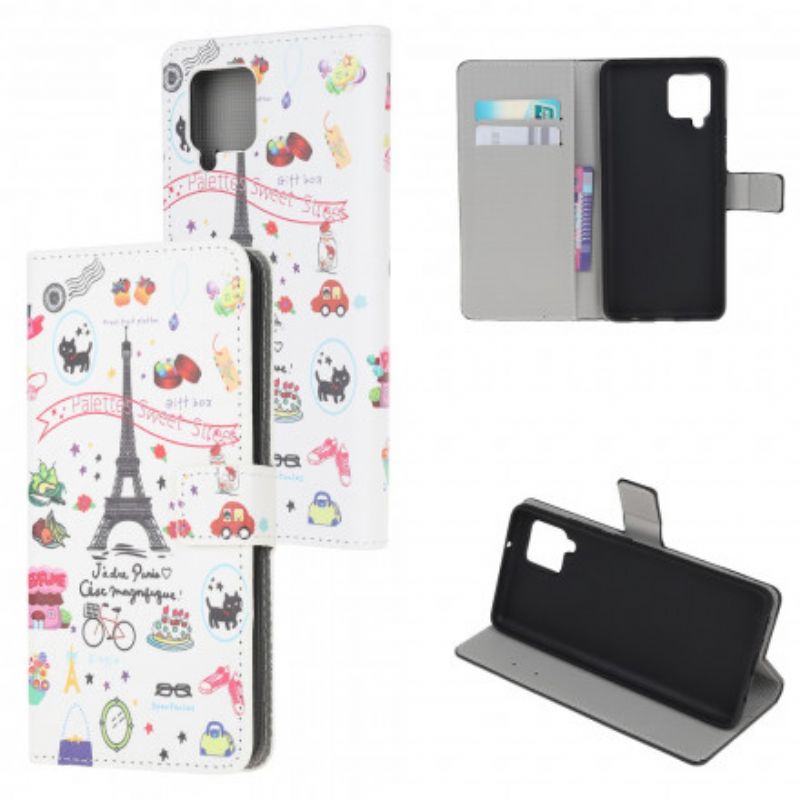 Læder Cover Samsung Galaxy A22 4G Jeg Elsker Paris