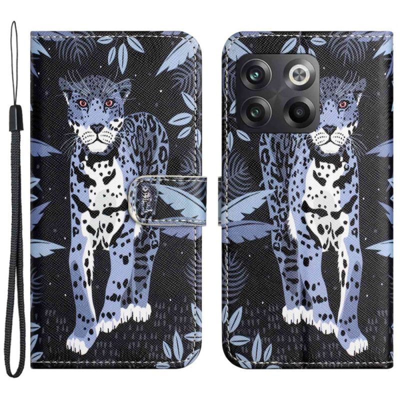 Flip Cover OnePlus 10T 5G Med Snor Thong Leopard