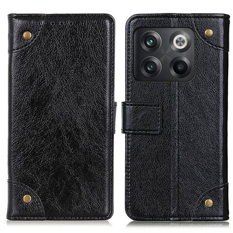 Flip Cover OnePlus 10T 5G Vintage Nitter Nappa Læder Stil