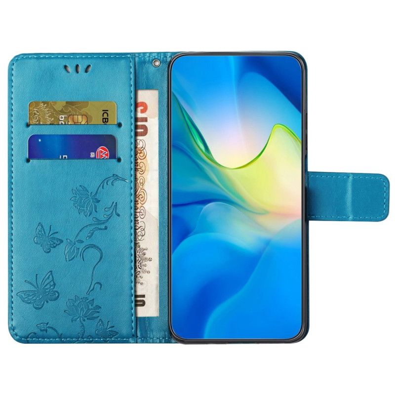 Læder Cover OnePlus 10T 5G Blomster