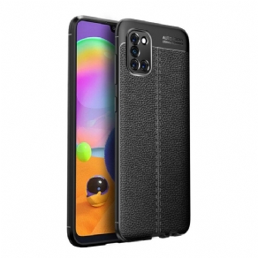 Cover Samsung Galaxy A31 Dobbelt Linje Litchi Lædereffekt