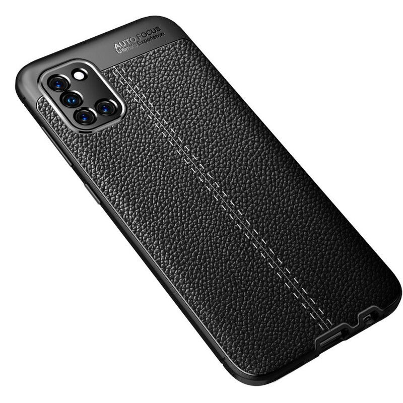 Cover Samsung Galaxy A31 Dobbelt Linje Litchi Lædereffekt