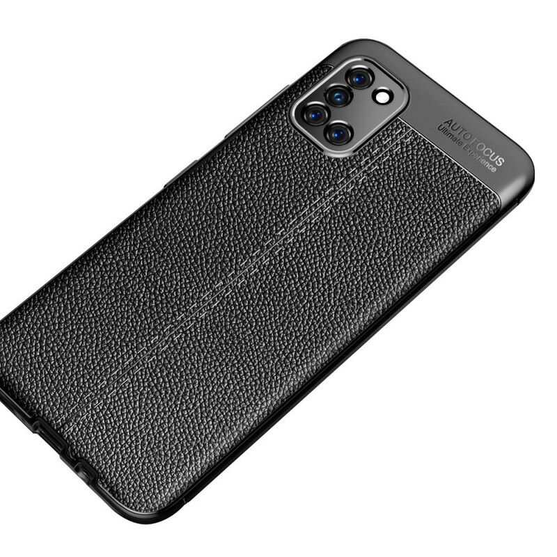 Cover Samsung Galaxy A31 Dobbelt Linje Litchi Lædereffekt