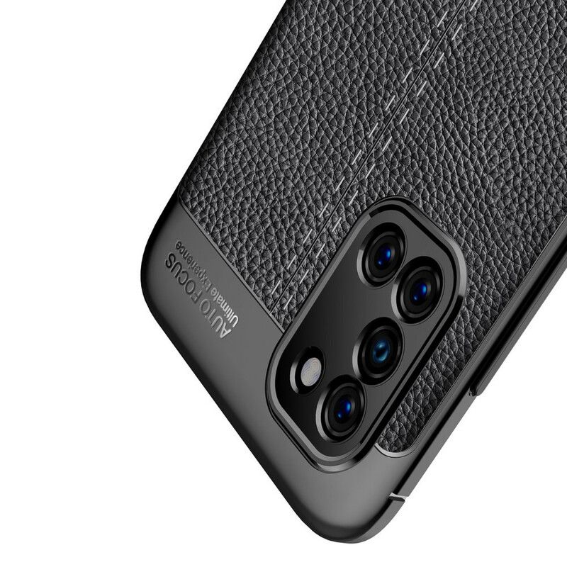 Cover Samsung Galaxy A31 Dobbelt Linje Litchi Lædereffekt