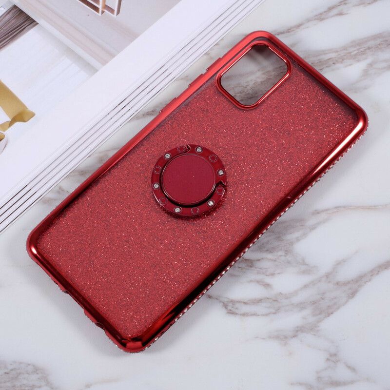 Cover Samsung Galaxy A31 Pailletter Og Diamantring-støtte