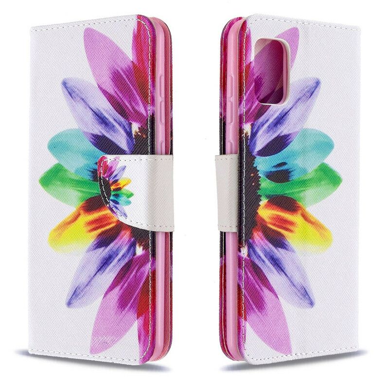 Flip Cover Samsung Galaxy A31 Akvarelblomst