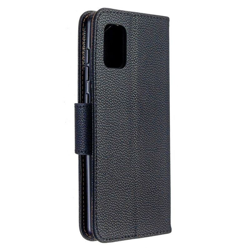 Flip Cover Samsung Galaxy A31 Læder Cover Litchi Flap Skrå