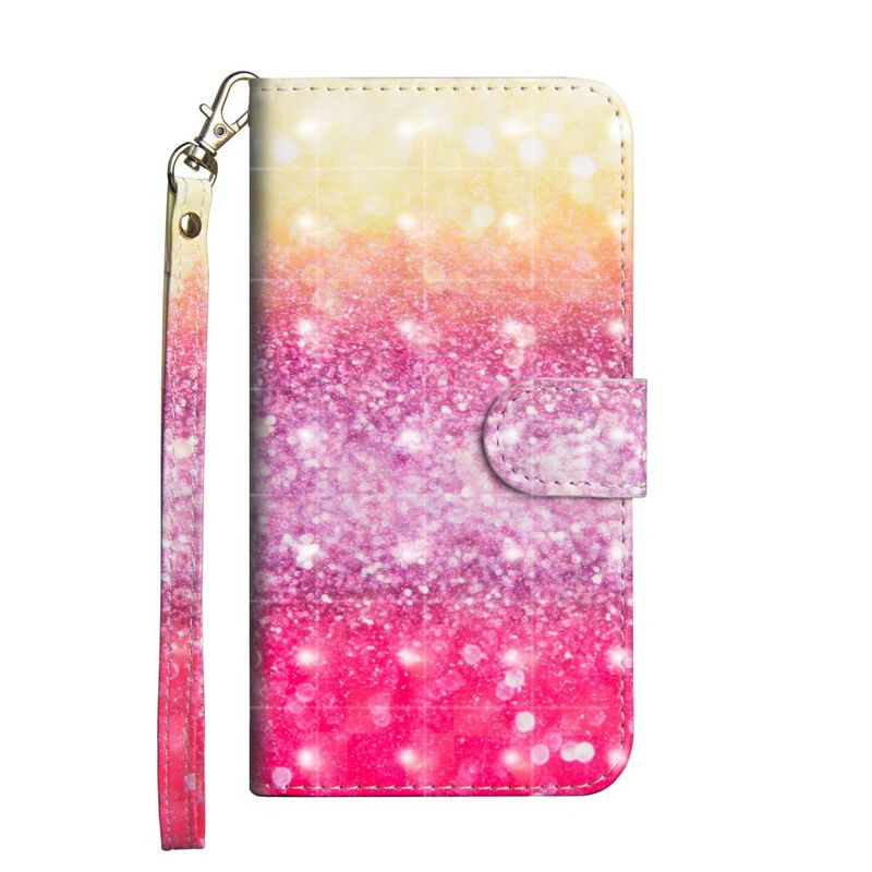 Flip Cover Samsung Galaxy A31 Magenta Glitter Gradient