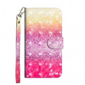 Flip Cover Samsung Galaxy A31 Magenta Glitter Gradient