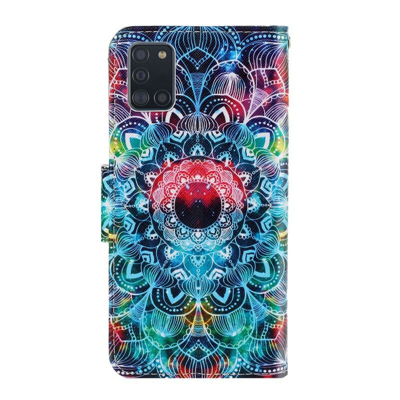 Flip Cover Samsung Galaxy A31 Med Snor Flashy Strappy Mandala